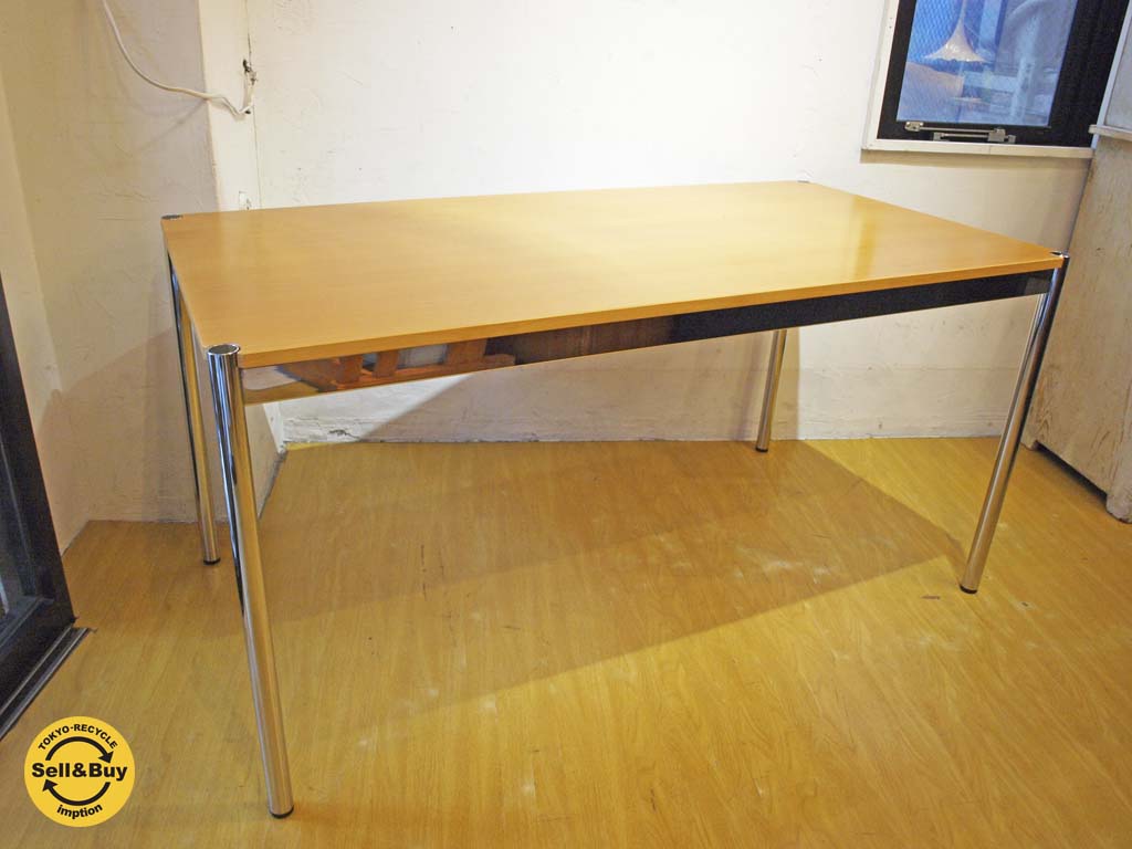 USMモジュラーファニチャー USMハラー テーブル USM Haller Table ワーキングテーブル ダイニングテーブル デスク ビーチ材 ナチュラル天板 中古品 買い取りしました。
