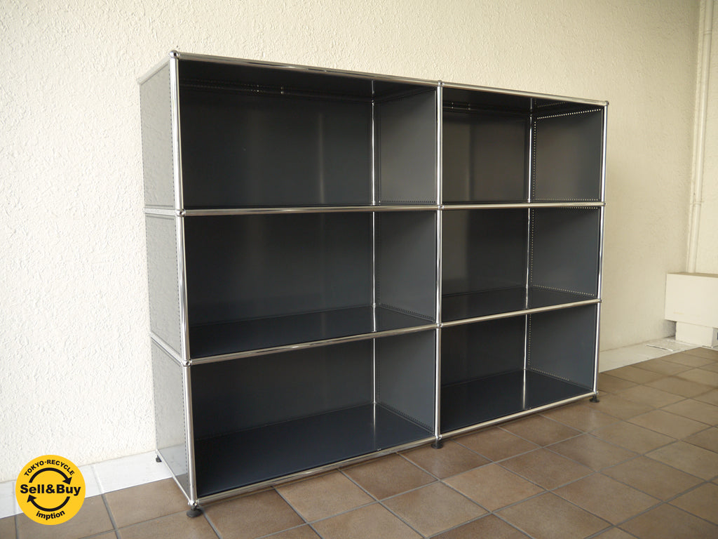 ユーエスエム モジュラーファニチャー USM Modular Furniture USM ハラーシステム 2×3 シェルフ W1500 アントラサイト 参考価格 ￥207,450- 本棚 ファイリングホルダー ブックシェルフ 店舗什器 MoMAパーマネントコレクション ストレージシステム 買い取りしました。