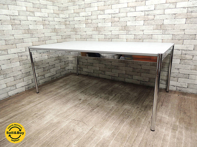 ユーエスエム モジュラーファニチャー USM Modular Furniture USMハラーテーブル USM Haller Table パールグレーラミネート 美品  ～ 一線を画す機能とデザインで他の追随許さないマルチシステムテーブル！ ～ 【 買取と販売とレンタルのお店 】