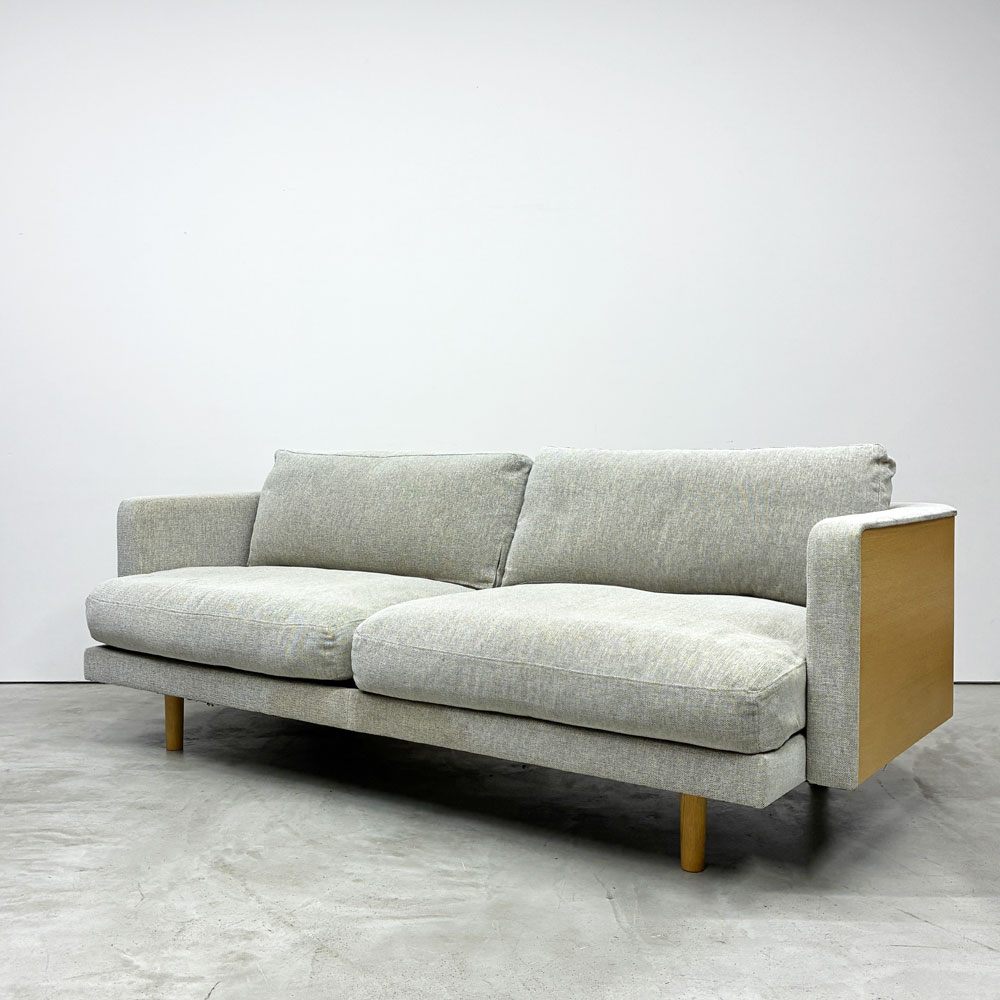 【経堂店】 冨士ファニチア FUJI FURNITURE ナギ Nagi 3Pソファ L08510S オーク材 小林幹也 W190cm 旧タイプ グレー ナチュラル 廃番 買取させていただきました。
