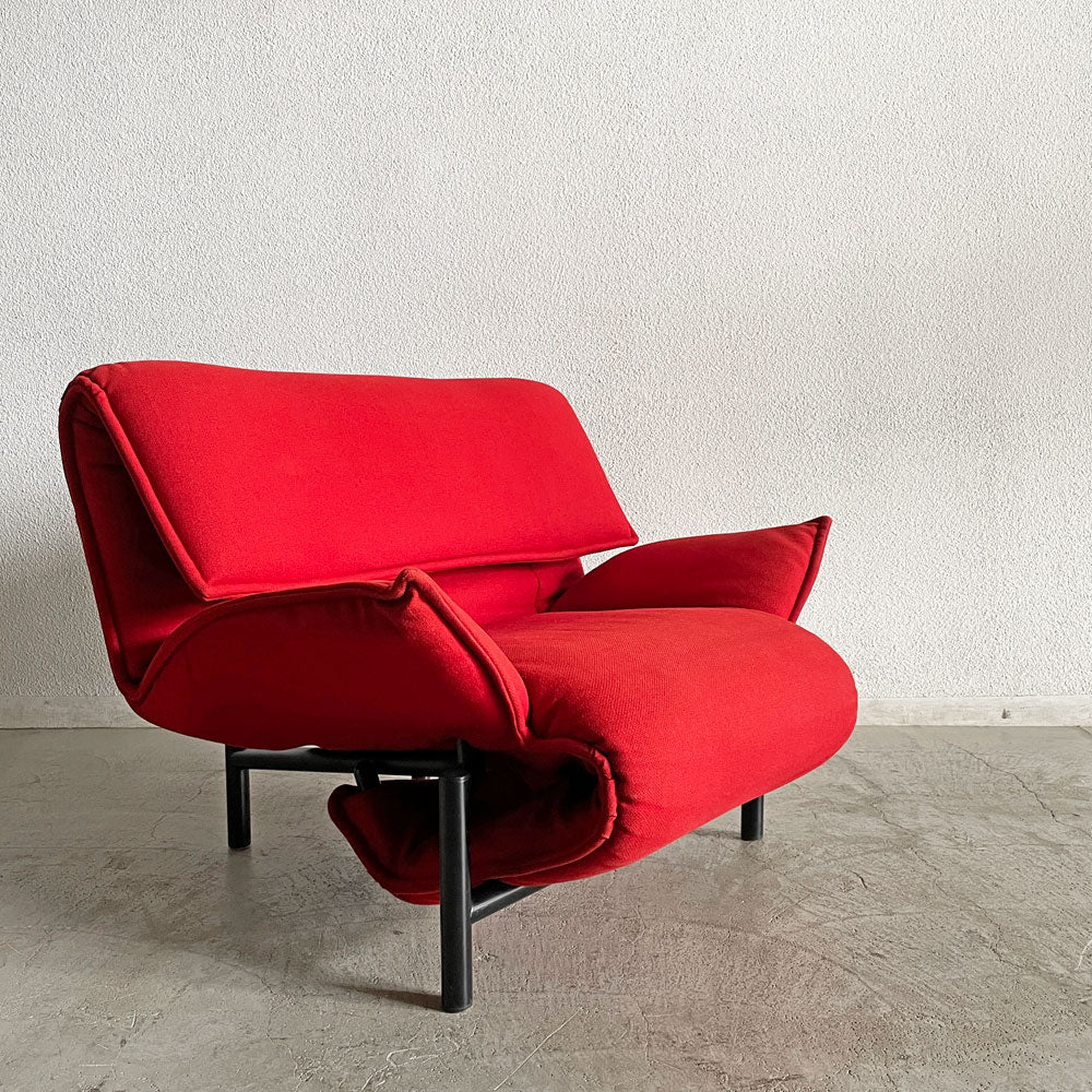 【登戸BASE店】カッシーナイクスシー Cassina ixc. ヴェランダ VERANDA 1人掛けソファ ラウンジチェア リクライニング ファブリック レッド系 ヴィコ・マジストレッティ 廃番 買取させていただきました。