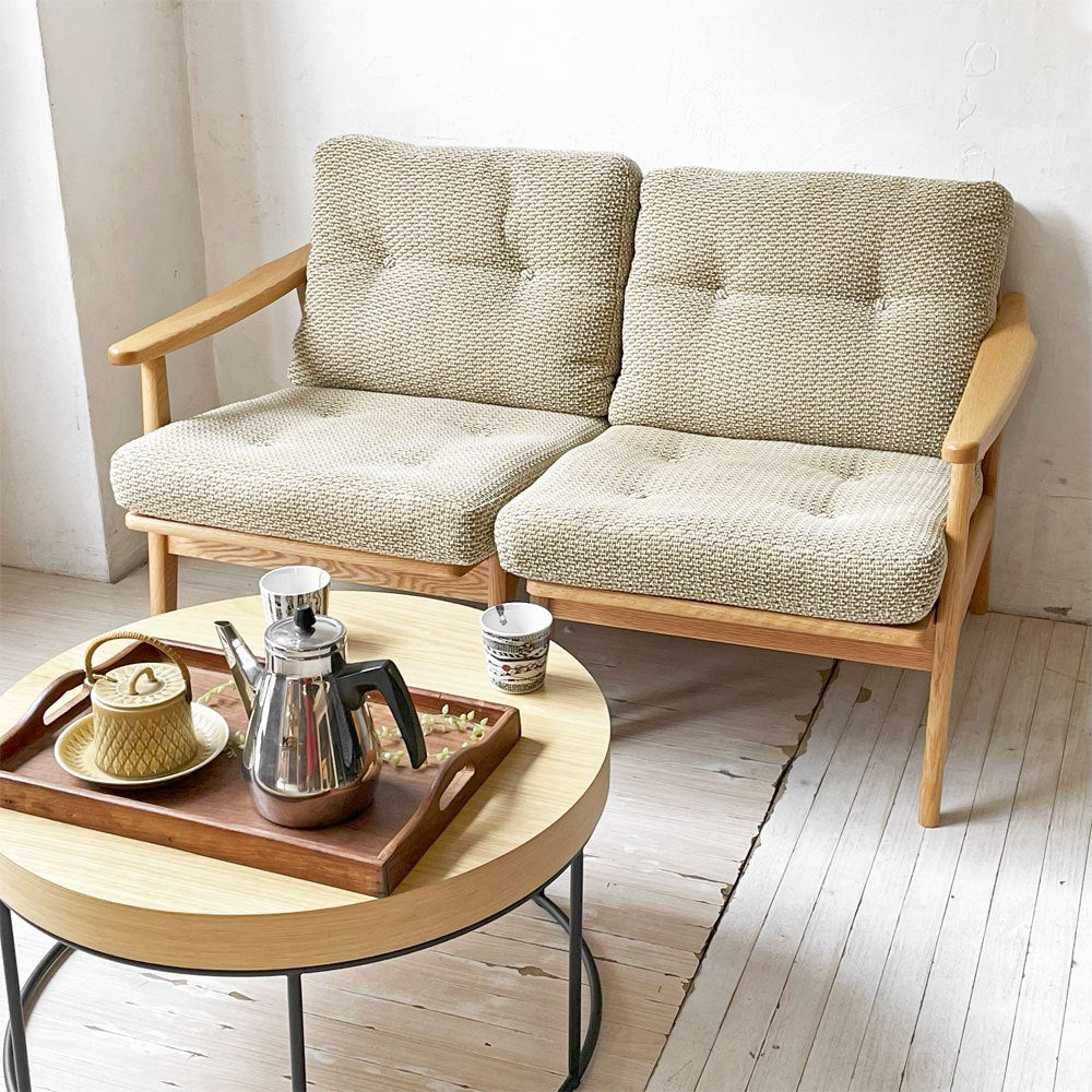 【下北沢店】マルニ60 maruni60 フレームチェア 2シーター ソファ 2P 2人掛け オーク材 アイボリー セパレート ジャパニーズミッドセンチュリー 買取させていただきました。