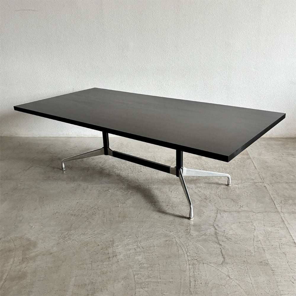 【登戸BASE店】ハーマンミラー Herman Miller セグメンテッドベース レクタンギュラー テーブル W230×D110×H71cm ブラック ビンテージ ダイニングテーブル デスク ミーティングテーブル オフィス 会議用 参考価格65万円～ 買取させていただきました。