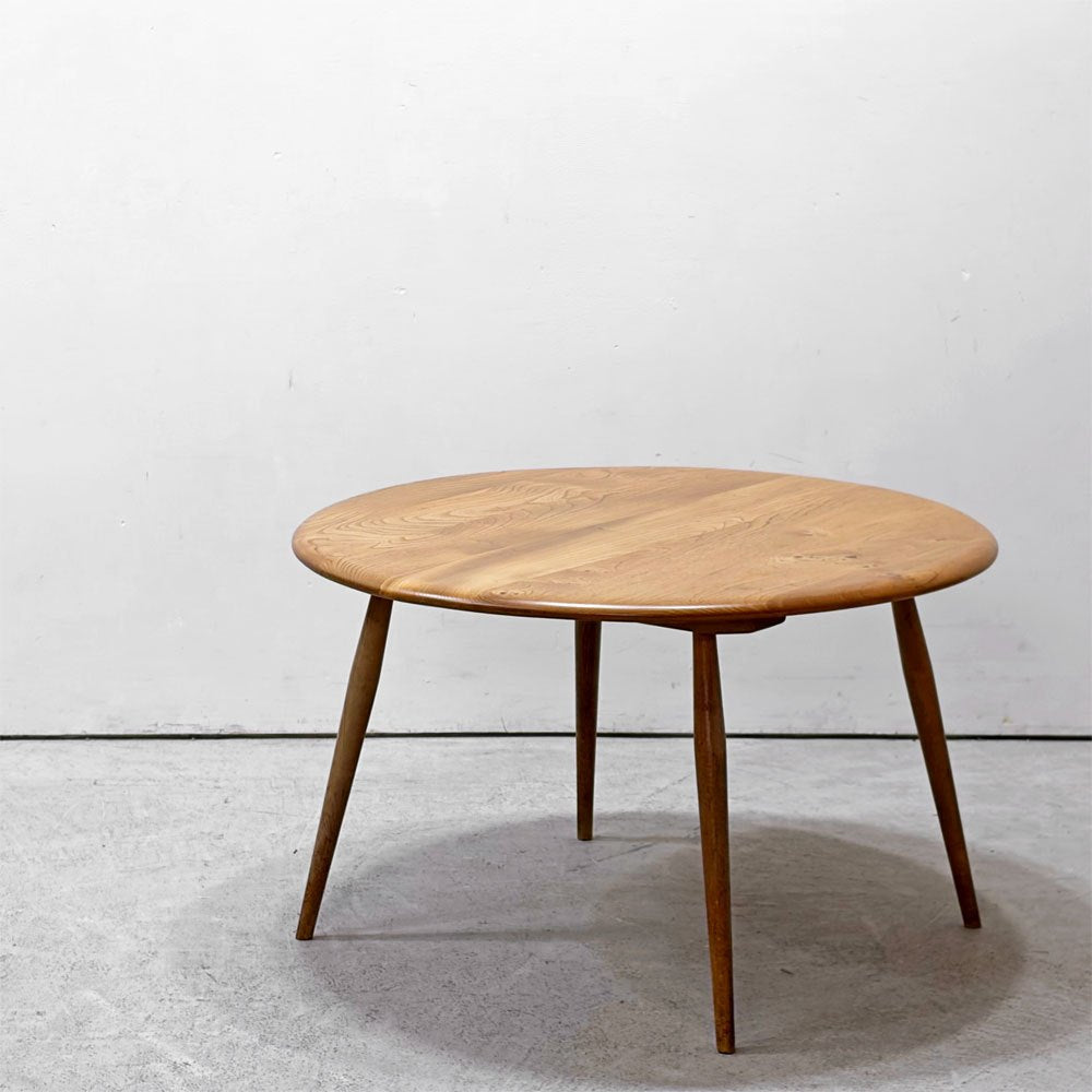 【祖師ヶ谷大蔵店】アーコール ERCOL ラウンド コーヒーテーブル ローテーブル エルム材 英国家具 UKビンテージ  買取させていただきました。
