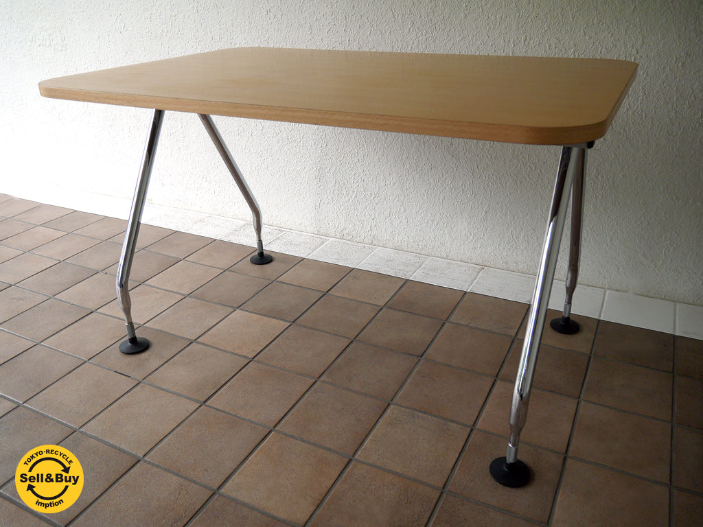 ヴィトラ vitra. モジュラーシステム 鬼才 アントニオ・チッテリオ Antonio Citterio '94デザイン アドホック Ad Hoc シリーズ デスク テーブル 1190×795 レクタングル 廃盤・希少 ビーチ ナチュラル ミーティングテーブル オフィス家具 新着商品 買い取りしました！