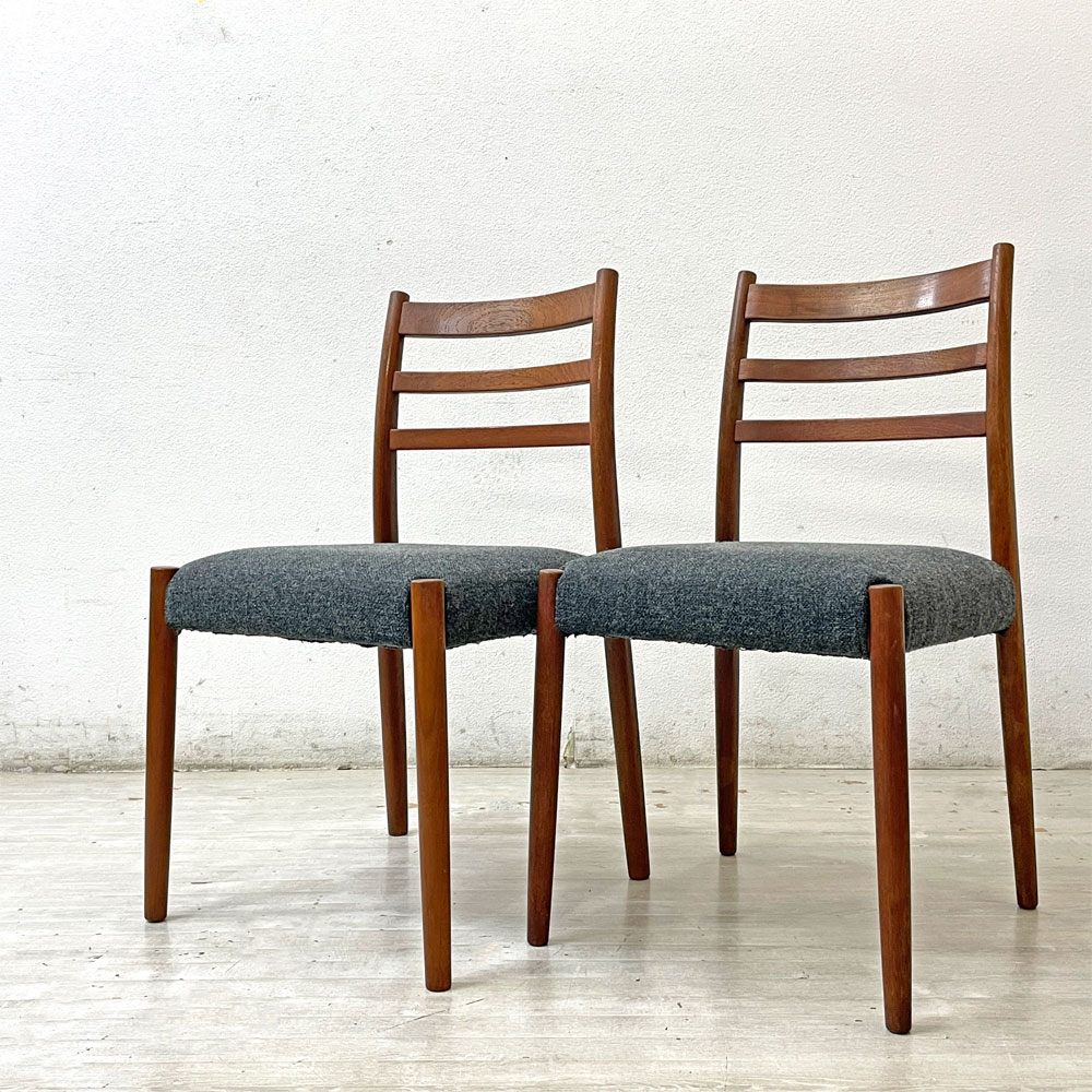 【祖師ヶ谷大蔵店】ジャパンビンテージ チーク材 ダイニングチェア グレー ファブリックシート 北欧スタイル 買取させていただきました。