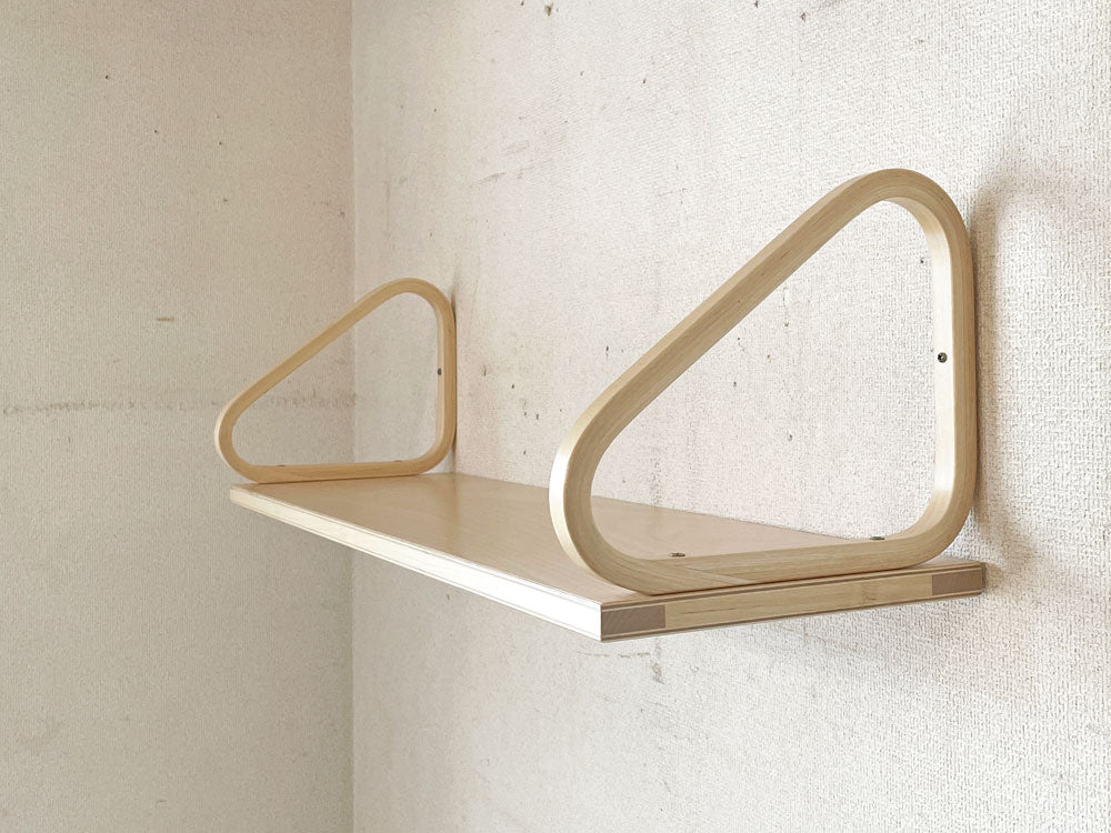 アルテック artek 壁付け棚 112B ウォールシェルフ ナチュラルラッカー W90cm アルヴァ・アアルト フィンランド 北欧家具 定価￥66,000- 中古品  買い取りしました。