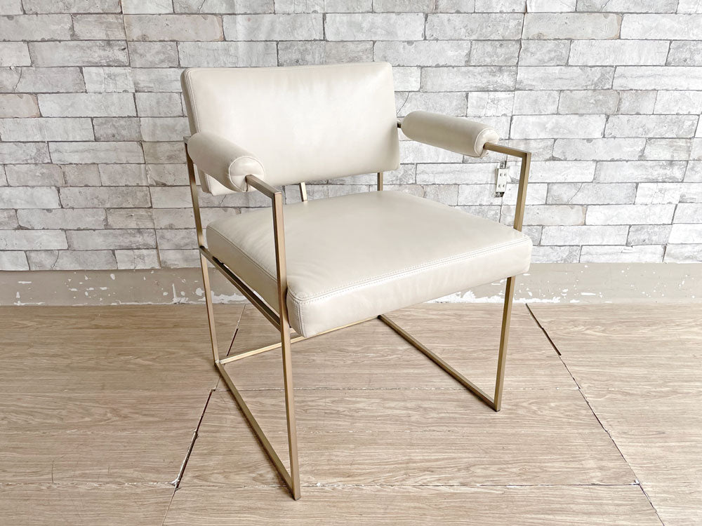 セイヤー・コギン Thayer Coggin 1188 Classic Dining Chair ダイニングチェア アーム付 フェイクレザー ミロ・ボーマン Milo Baughman アメリカ 中古品 買い取りしました。