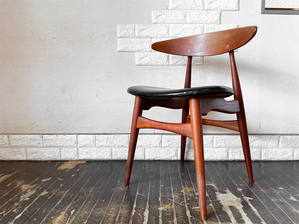 カールハンセン＆サン Carl Hansen & Son CH33 ダイニングチェア チーク材 PVCレザー ブラック ハンス・J・ウェグナー 北欧ビンテージ 中古品  買い取りしました。