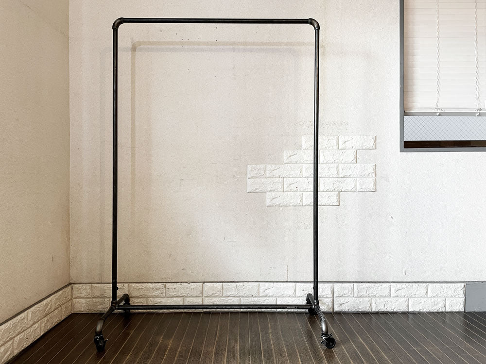 ダブルスタンダード W STANDARD ハンガーラック Hanger Rack HR-01BK キャスター付 ガス管 W100cm インダストリアルスタイル 定価￥20,680-  中古品  買い取りしました。