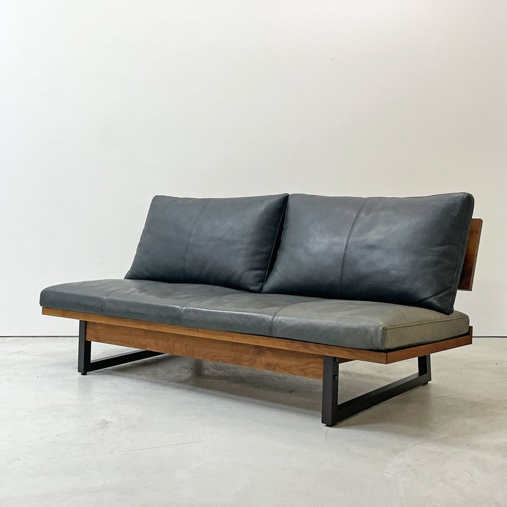 【祖師ヶ谷大蔵店】広松木工 hiromatsu フレックス FREX 168 3シーターソファ ウォールナット 本革 ブラック カバーリング 合計定価約￥633,600- 買取させていただきました。