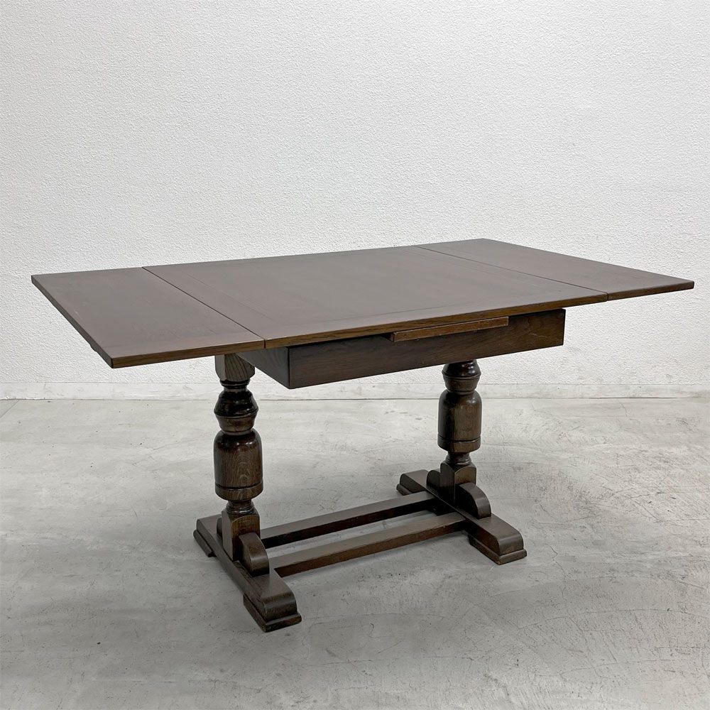 【登戸BASE EC店】UK ビンテージ 英国 アンティーク ドローリーフテーブル 天板部再塗装品 買取させていただきました。