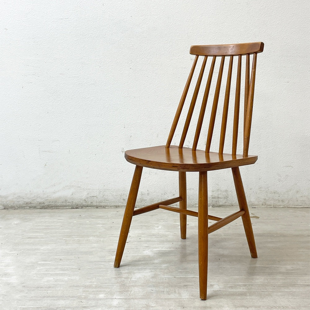 【祖師ヶ谷大蔵店】 秋田木工 ビーチ材 スポークバックチェア アームレス ビンテージ 北欧スタイル買取させていただきました。