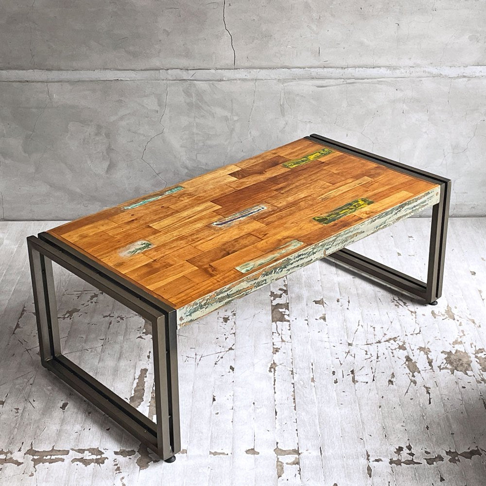 【学芸大学店】ディーボディ d-Bodhi フェルム FERUM インダストリアル コーヒーテーブル INDUSTRIAL COFFEE TABLE S ローテーブル チーク古材×アイアン 廃番 買取させていただきました。