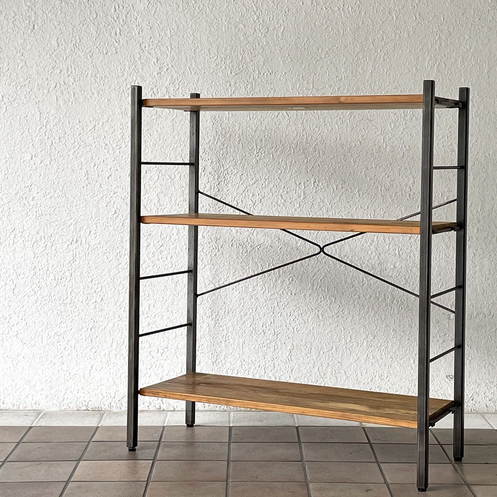 【用賀店】アクメファニチャー ACME Furniture グランビュー GRANDVIEW オープンシェルフ 3段 W85cm ハックベリー材×アイアン インダストリアルデザイン 定価￥52,800- 買取させていただきました。