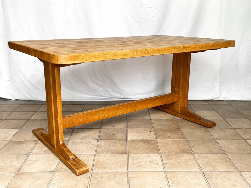 ジャパンビンテージ Japan Vintage ダイニングテーブル ワークテーブル オーク 無垢集成材 国産 古家具 中古品 買い取りしました。