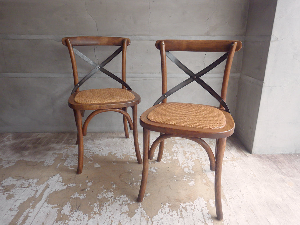ノットアンティークス knot antiques クロスバック3チェア X-BACKⅢ ダイニングチェア ベントウッド カフェスタイル CRASH GATE取扱 2脚セット 中古品 買い取りしました。