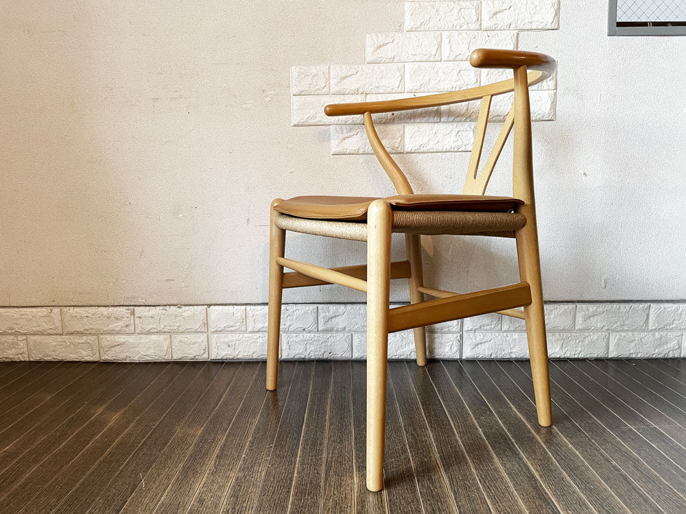 カールハンセン＆サン Carl Hansen & Son CH24 Yチェア ビーチ材 クリアラッカー塗装 日本仕様サイズ レザークッション付 ハンス・J・ウェグナー デンマーク 北欧家具  中古品  買い取りしました。