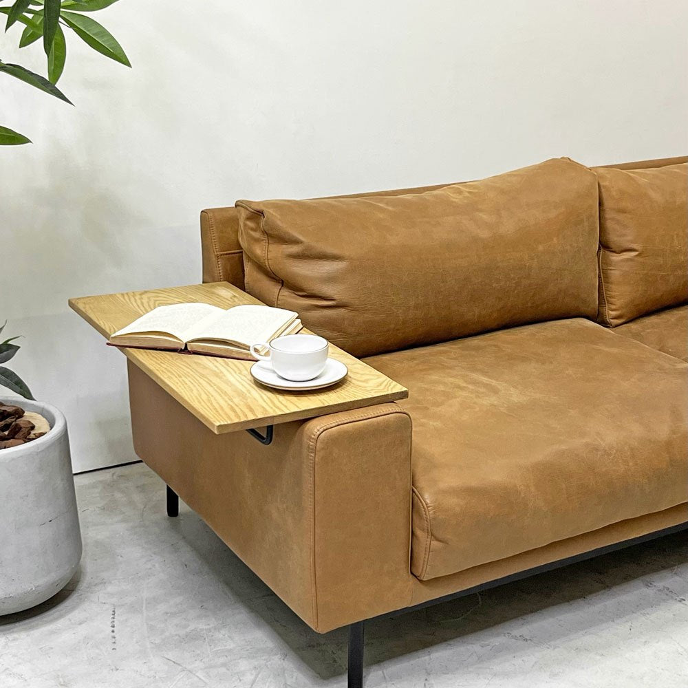 【祖師ヶ谷大蔵店】クラッシュゲート CRASH GATE プルート PLUTO 3pソファ 3人掛け レザーテックス張り アームテーブル付 買取させていただきました。