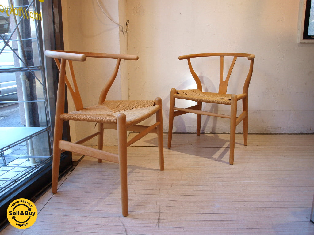 カール ハンセン ＆ サン Carl Hansen & Son Yチェア CH24 ハンス・J・ウェグナー ビーチ材 ① 日本仕様の座面高 ★中古品 買い取りしました。下北沢店 出張買取もお任せ下さい。