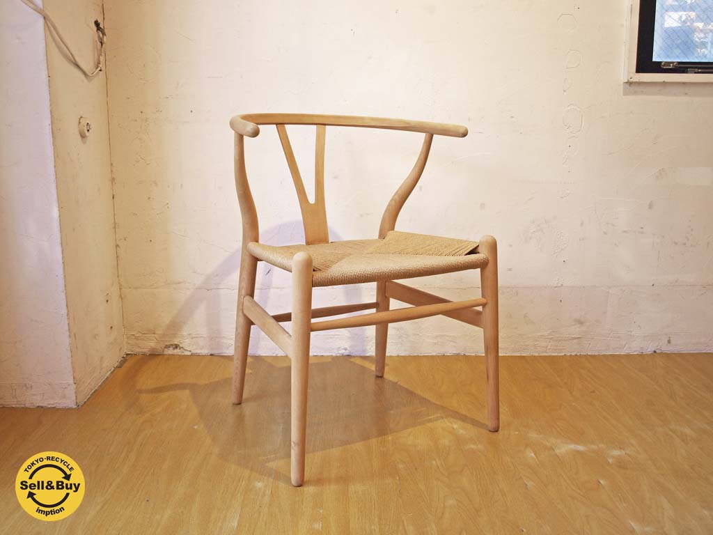 カールハンセン＆サン Carl Hansen & son Yチェア CH24 オーク材 ソープフィニッシュ 日本仕様 座面張替済み ハンス・J・ウェグナー 北欧 デンマーク A 中古品 買い取りしました。