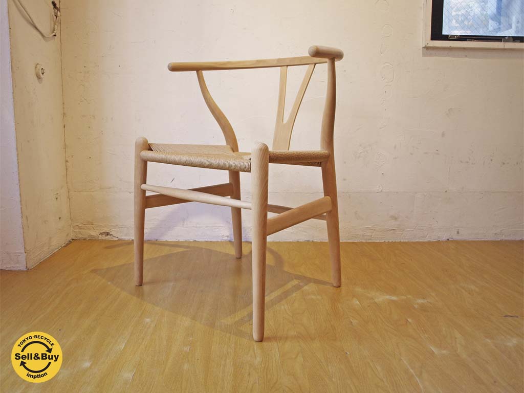 カールハンセン＆サン Carl Hansen & son Yチェア CH24 オーク材 ソープフィニッシュ 日本仕様 座面張替済み ハンス・J・ウェグナー 北欧 デンマーク B 中古品 買い取りしました。