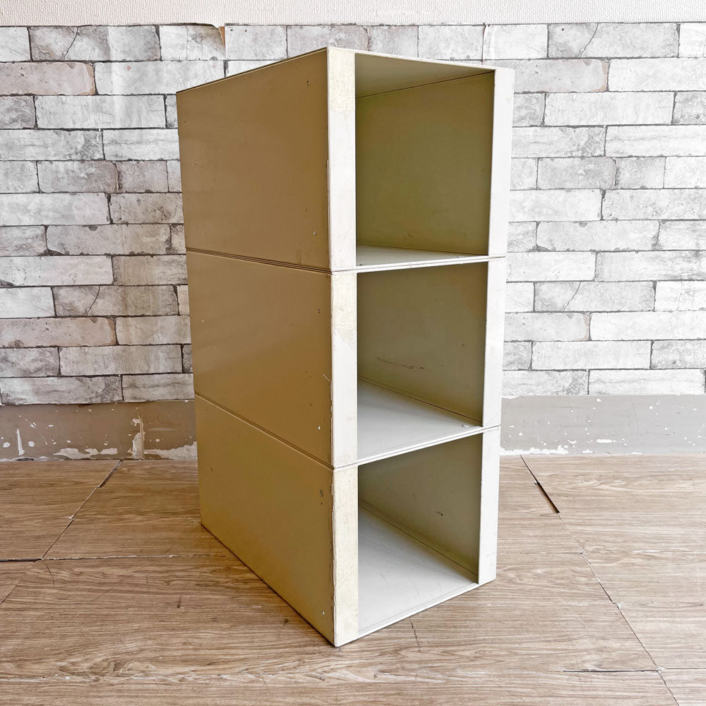 インダストリアルスタイル Industrial Style スチールキャビネット オープンタイプ 3段 奥行46cm パンチングメタル 中古品 買い取りしました。