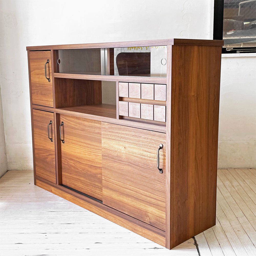 【下北沢店】ガルト GART モント MONT スリムカウンター キャビネット ガラス戸 W120cm ナチュラルモダン 買取させていただきました。