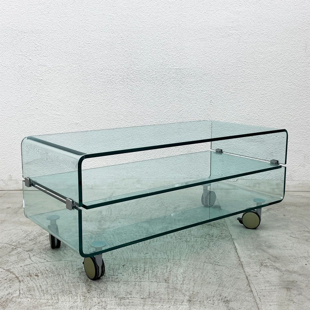 【登戸BASE EC店】フィアムイタリア FIAM Italia C&C ガラス コーヒーテーブル キャスター TVボード クリストフ・ピエ 買取させていただきました。