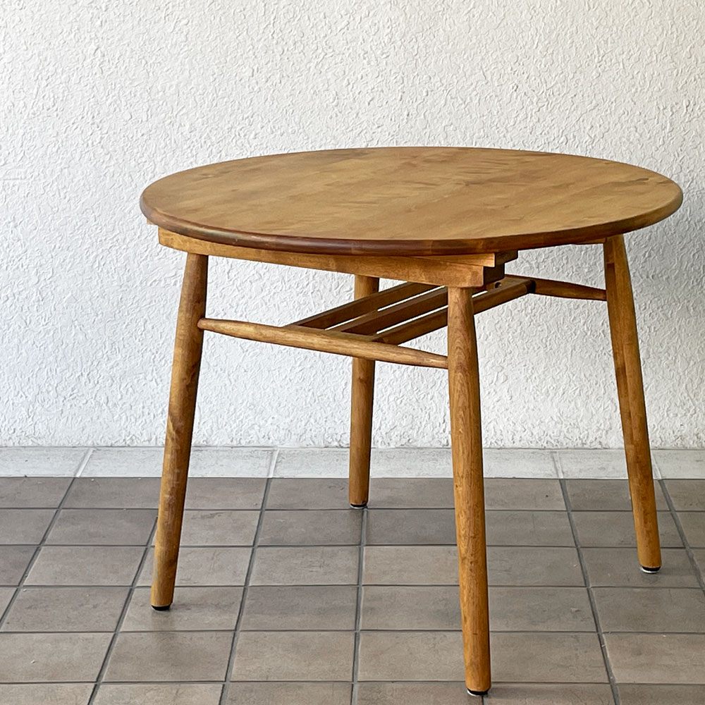 【用賀店】ノラ nora. ロジー logie ダイニングテーブル Φ90cm バーチ材 ラウンドテーブル 関家具 ナチュラルモダン 買取させていただきました。