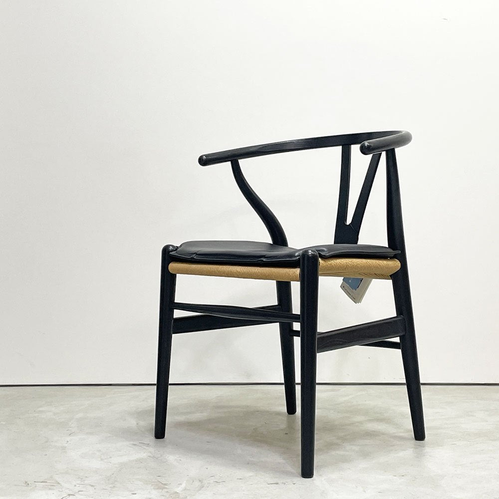 【祖師ヶ谷大蔵店】カールハンセン＆サン Carl Hansen & Son CH24 Yチェア ブラックラッカー × ペーパーコード オーク材 レザークッション付属 ハンス・J・ウェグナー 北欧 デンマーク 買取させていただきました。