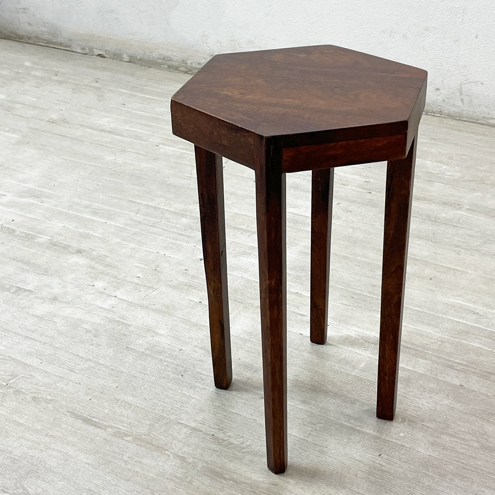 【祖師ヶ谷大蔵店】ザラホーム ZARA HOME 六角形テーブル ヘキサゴン 無垢材 サイドテーブル フラワースタンド スペイン 買取させていただきました。