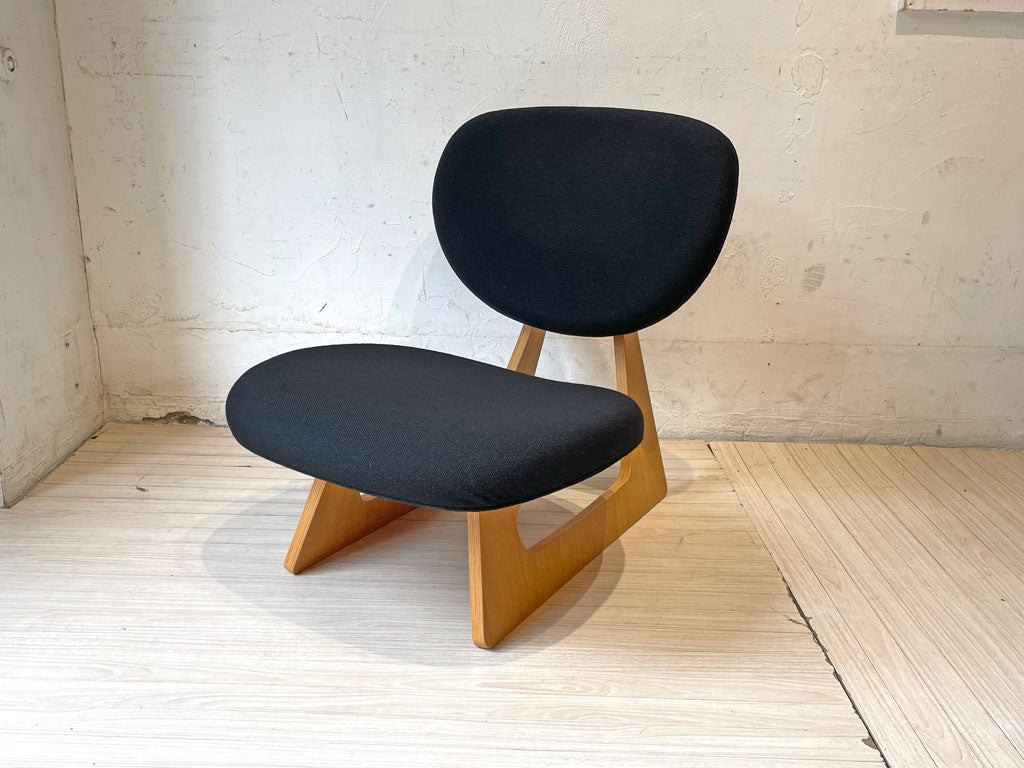 天童木工 TENDO 低座椅子 ローチェア 座椅子 長大作 デザイン ナラ柾目 ネイビー系 中古品 買い取りしました。