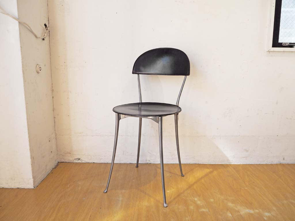 ザノッタ Zanotta トニエッタ TONIETTA ダイニングチェア エンツォ・マリ デザイン レザーシート イタリア 中古品 買い取りしました。