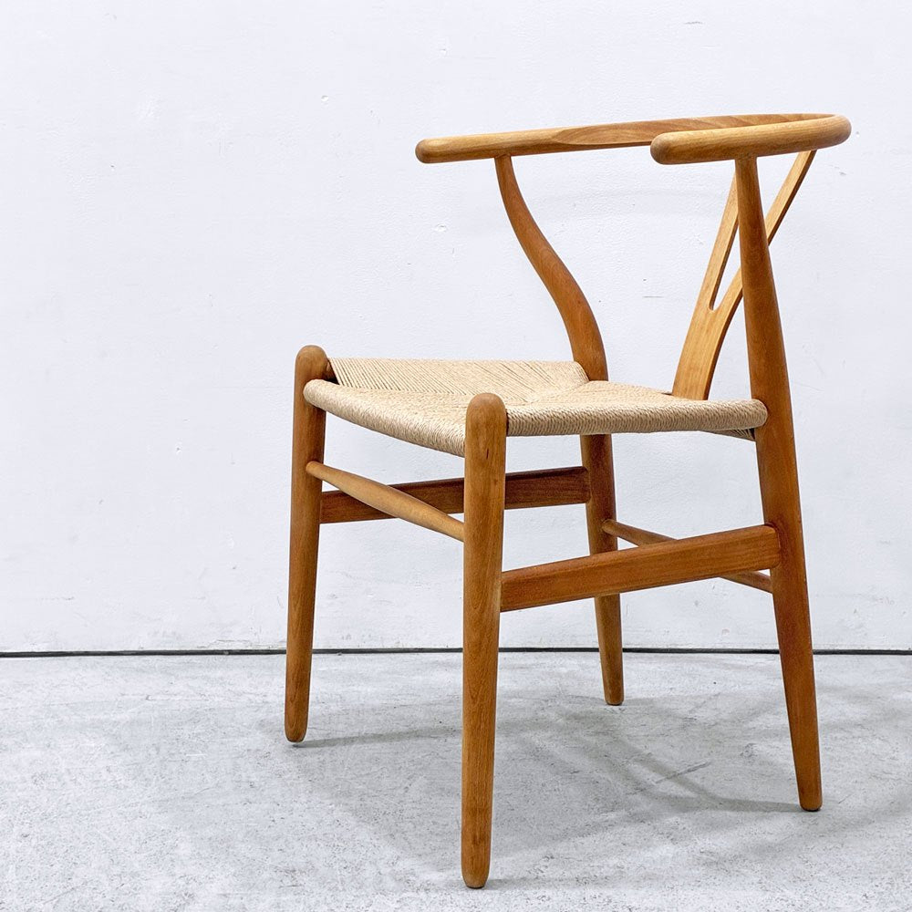 カールハンセン＆サン Carl Hansen & Son CH24 Yチェア オイルフィニッシュ ビーチ材 ハンス・J・ウェグナー デンマーク ペーパーコード張替済 日本仕様サイズ ビンテージ D ●