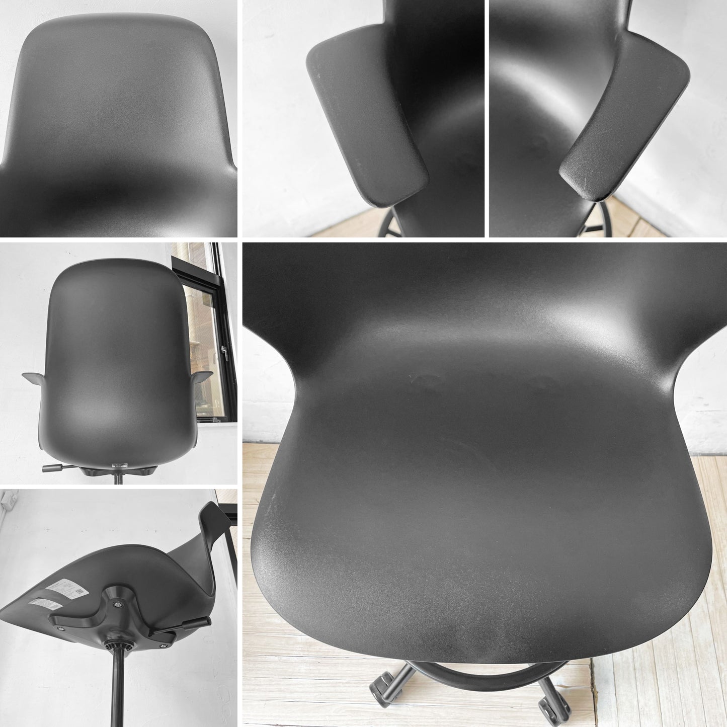 スチールケース Steelcase ノード ファイブスター スツール Node FIVE-STAR STOOL ハイチェア 製図チェア キャスター ブラック ★