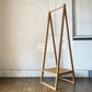 無印良品 MUJI 木製コートハンガー ハンガーラック タモ材 棚板付 H150cm ナチュラル 廃番 ◎