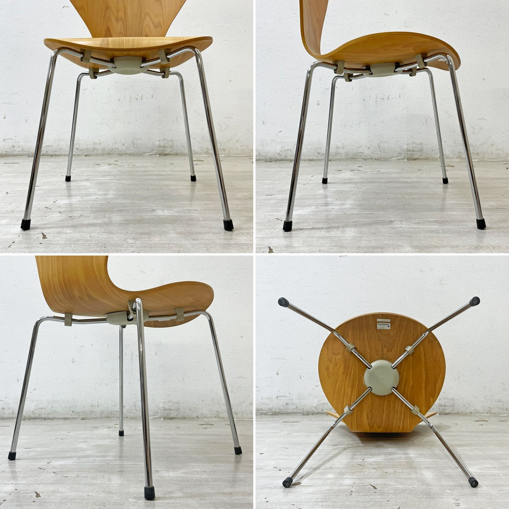 フリッツハンセン Fritz Hansen セブンチェア ビーチ材 ナチュラル アルネ・ヤコブセン Arne Jacobsen スタッキング デンマーク 北欧家具 B ●