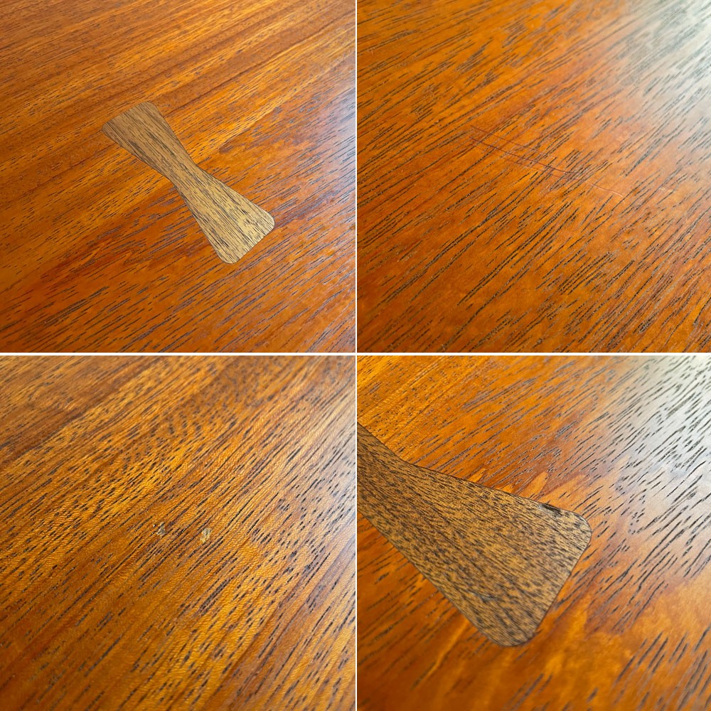 クラフトファニチャー Craft furniture ダイニングテーブル ウォールナット無垢材 耳付き 天然木 アジャスター付き W130cm ♪