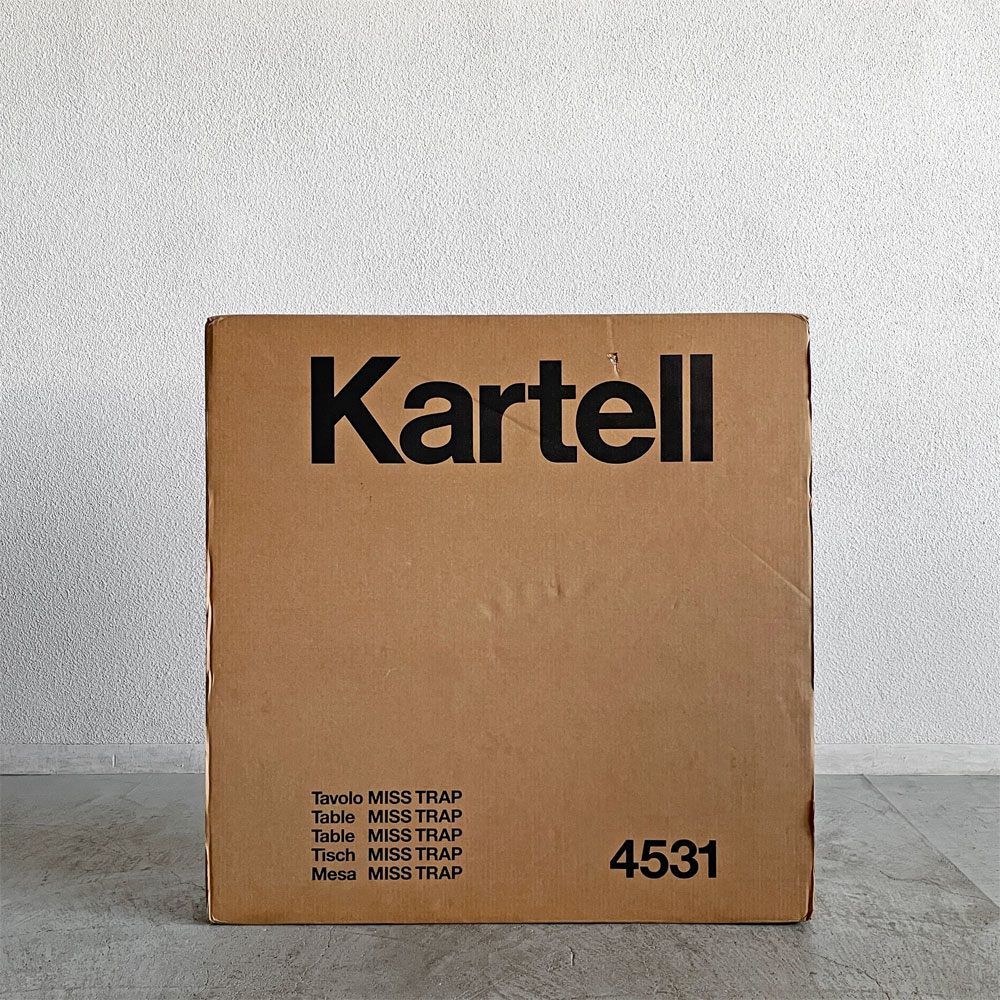 カルテル Kartell ミストラップ MISS TRAP ダイニングテーブル スクエア W80cm ビーチ材 外箱付 フィリップ・スタルク 廃番 未使用保管品 B 〓
