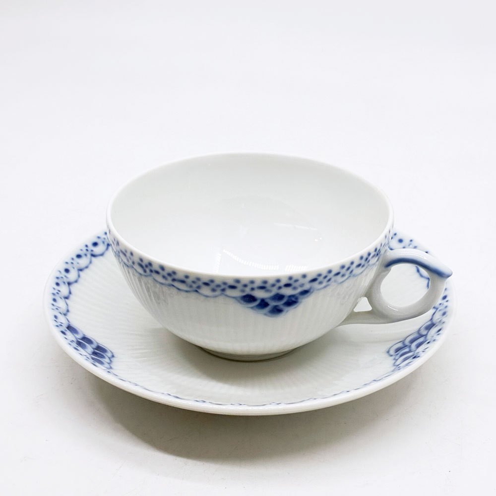 ロイヤルコペンハーゲン ROYAL COPENHAGEN プリンセス ティーカップ&ソーサー 220ml C&S デンマーク 北欧食器 A ●