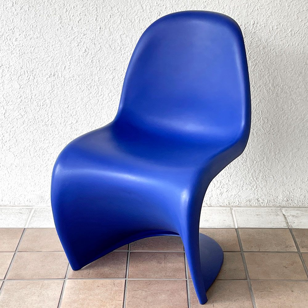 ヴィトラ vitra パントンチェア ダイニングチェア スタッキング ブルー ヴェルナー・パントン ミッドセンチュリー 定価58,300円 A ◇