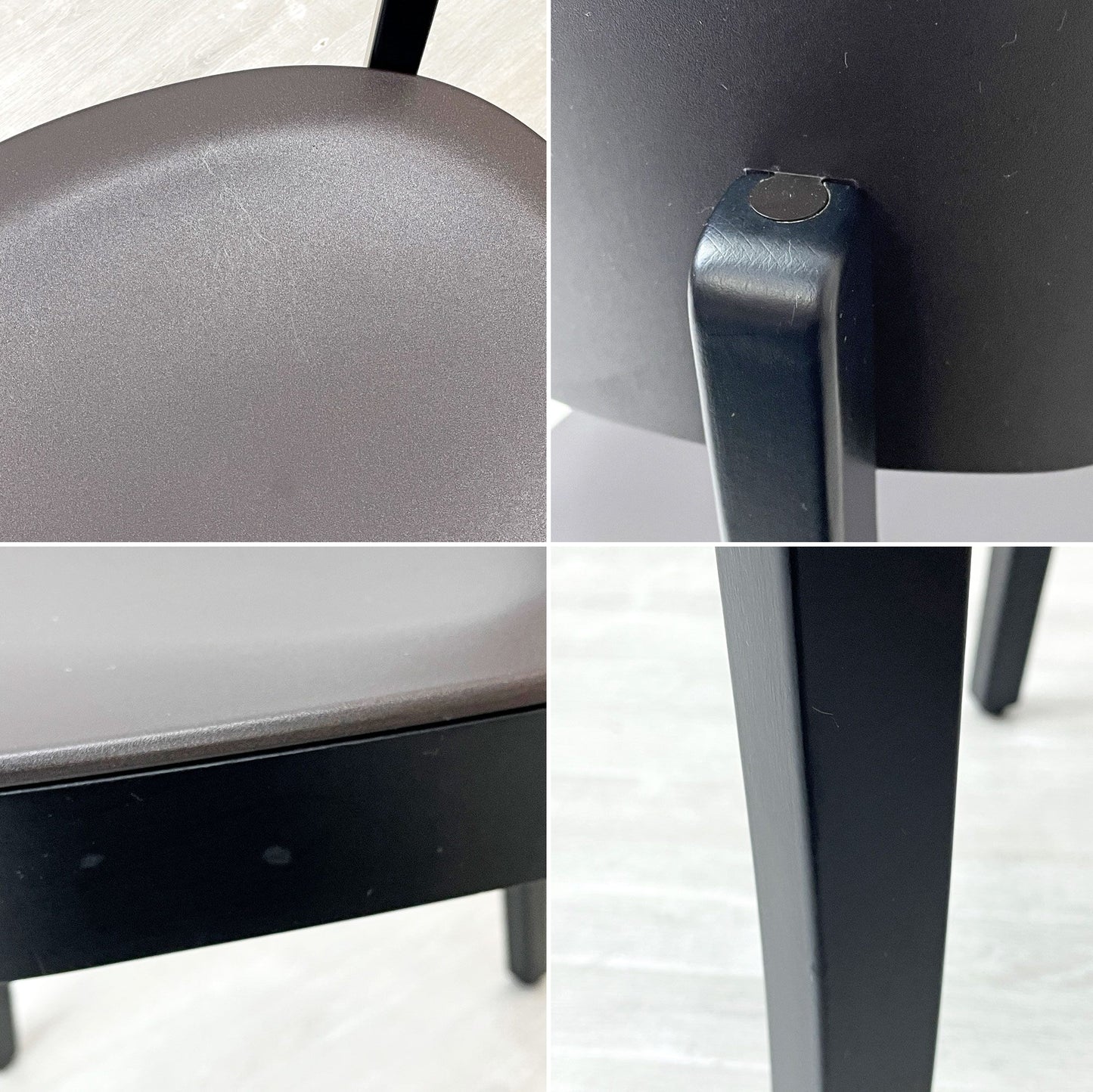 ヴィトラ vitra バーゼルチェア Basel ダイニングチェア ASAプラスチック ビーチ材 ダークブラウン × ブラック ジャスパー・モリソン ●