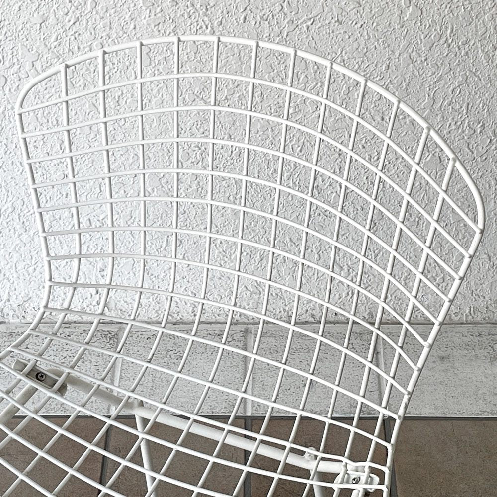 ノル Knoll 420 サイドチェア ワイヤーチェア ホワイト ハリー・ベルトイア Harry Bertoia ミッドセンチュリー 名作椅子 ◇