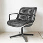 ノル Knoll ポロックチェア Pollock Chair エグゼクティブチェア デスクチェア 4本脚 グライズ仕様 レザー 本革 チャールズ・ポロック Charles Pollock ビンテージ ★