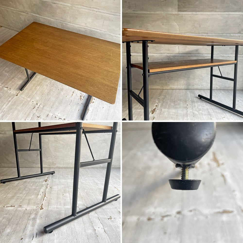 ジャーナルスタンダードファニチャー j.s.F パクストン PAXTON LD TABLE エルディーテーブル LDテーブル アッシュ材 ブラックスチール アジャスター付 定価¥44,000- ♪