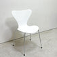 フリッツハンセン Fritz Hansen 3107 セブンチェア カラードアッシュ ホワイト スタッキング アルネ・ヤコブセン デンマーク 北欧家具 ●