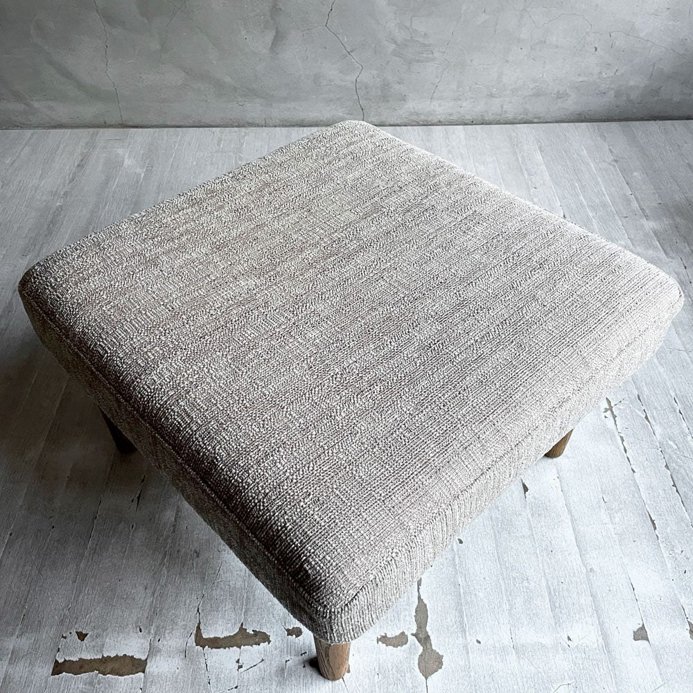モモナチュラル Momo Natural デイオットマン DAY OTTOMAN Sサイズ オーク材 ファブリック ベージュ系 カバーリング 参考定価￥31,000～ ♪