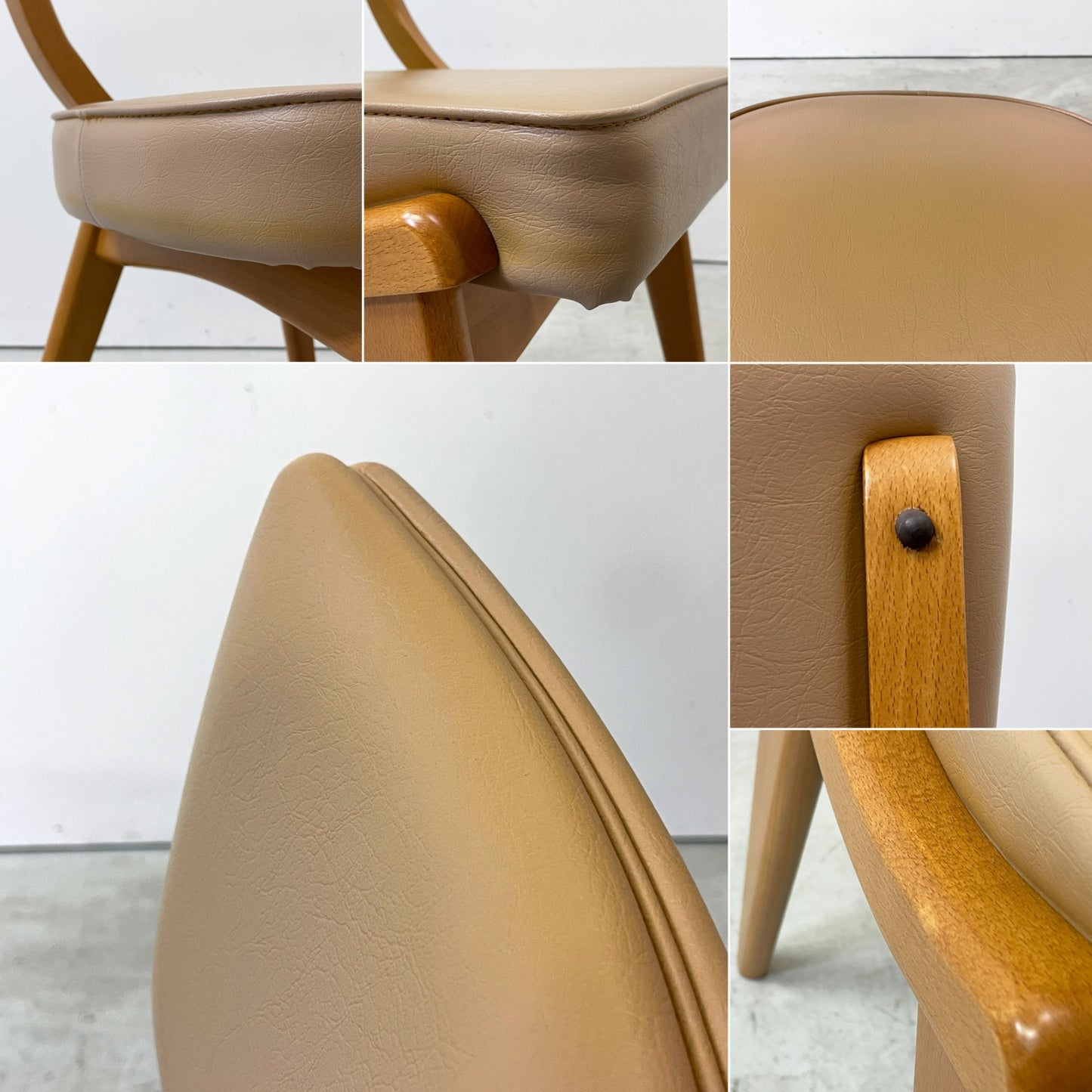 ベン サイドチェア Ben Side Chair ダイニングチェア ベージュ 曲木 Sazaby購入品 英国ミッドセンチュリースタイル A ●