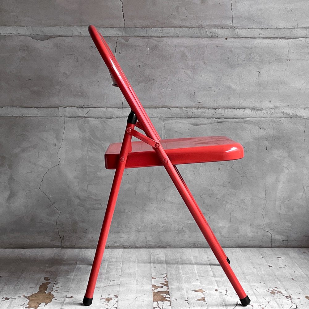 シュプリーム Supreme 20aw メタルフォールディングチェア Metal Folding Chair ダイニングチェア レッド スチール 折り畳み ♪